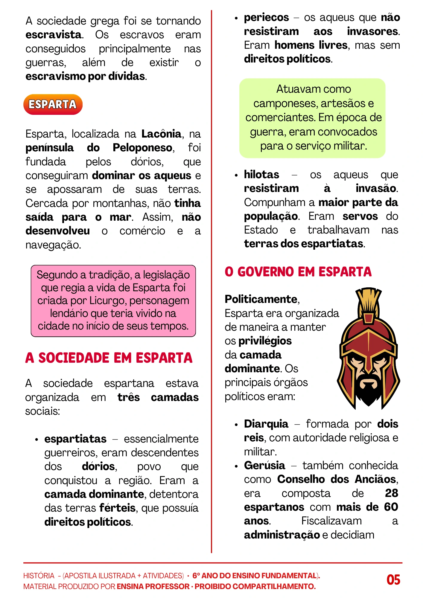 HISTÓRIA 6º ANO APOSTILA TEÓRICA E ATIVIDADES (99)
