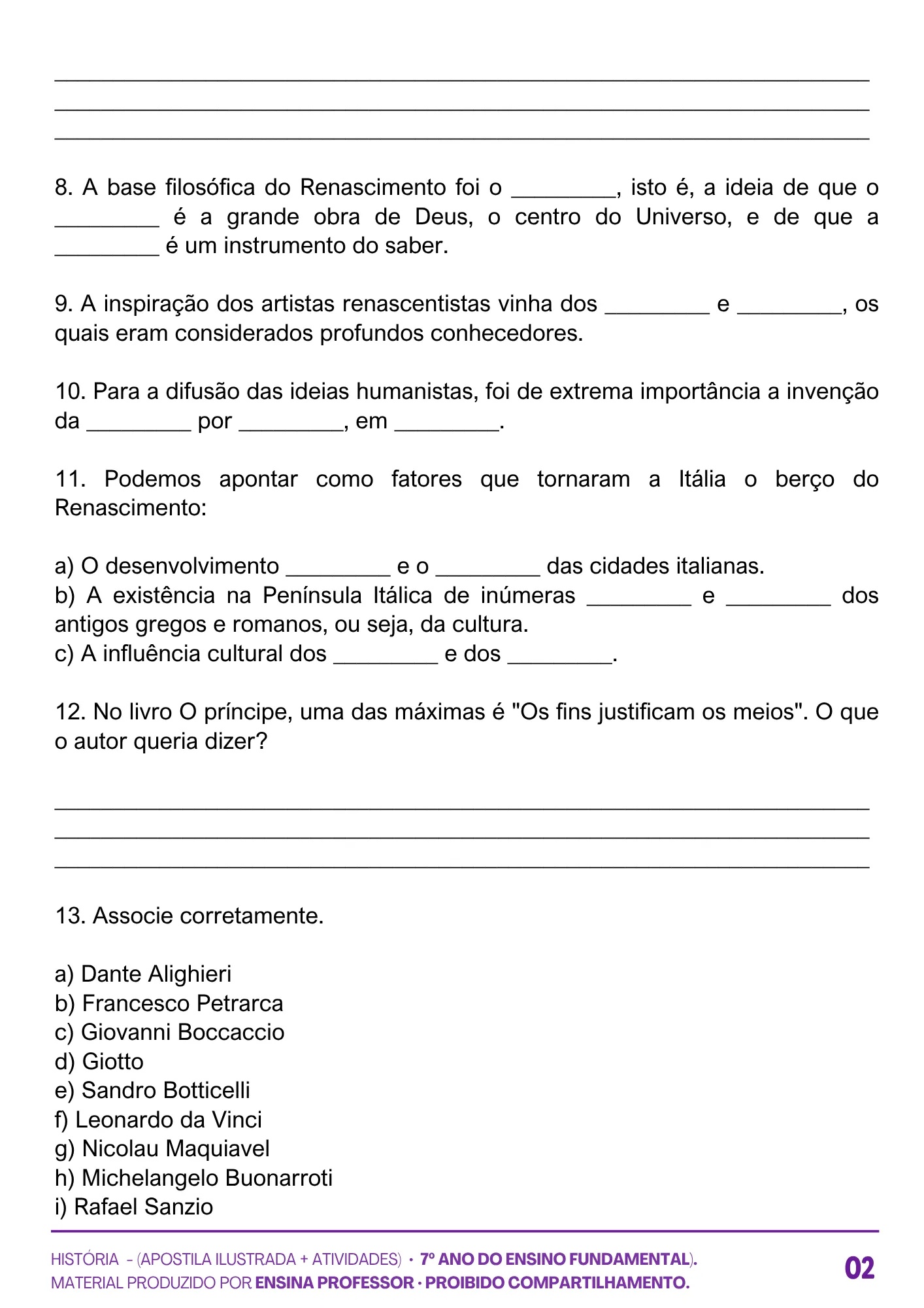 HISTÓRIA 7º ANO APOSTILA E ATIVIDADES (52)